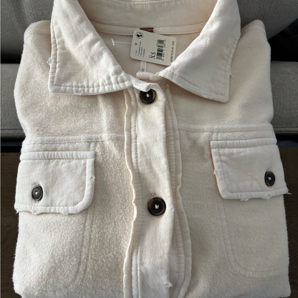 Free People Shacket NWT Sz. XS Cream - Picture 7 of 7